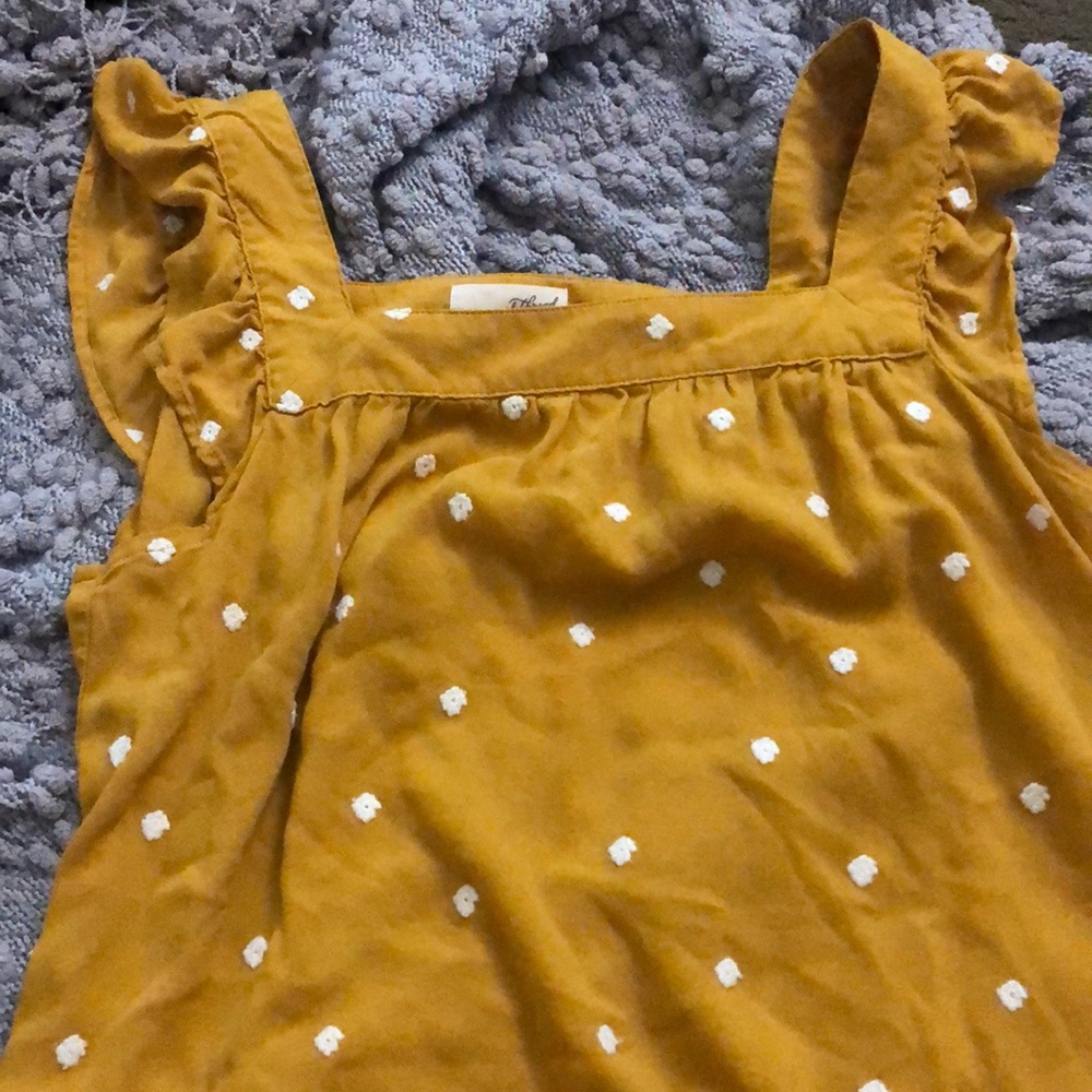 Yellow patterned tank top